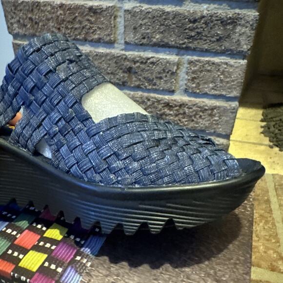 Bernie Mev Lauren Jeans Color Blue Wedge US 8 39 New In Box - Picture 6 of 12